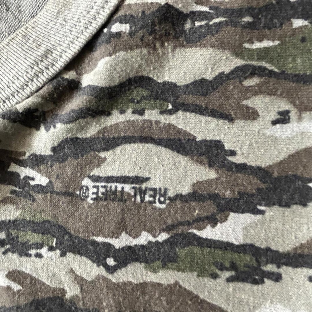Vintage 90s Single-Stitch Realtree Reverse Weave Camo Large Hunter Bro